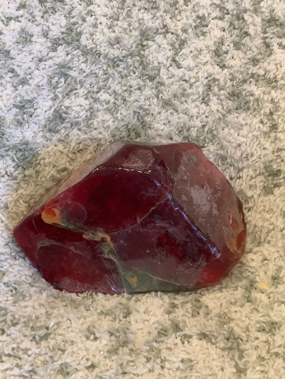 Red Marbled Garnet Soap Rocklettes Soap Stone NWT 4 oz.